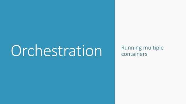 @shahiddev
Orchestration Running multiple
containers
