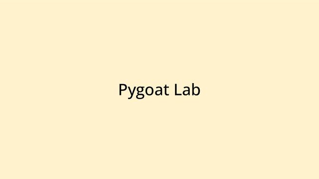 Pygoat Lab

