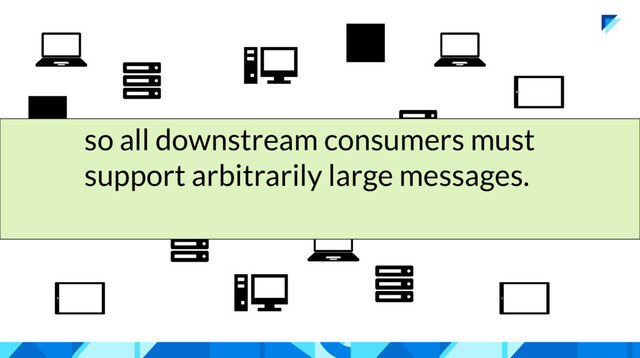 so all downstream consumers must
support arbitrarily large messages.
