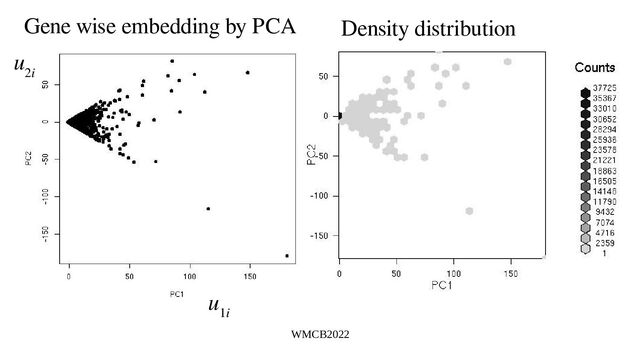 WMCB2022
u
1i
u
2i
Density distribution
Gene wise embedding by PCA
