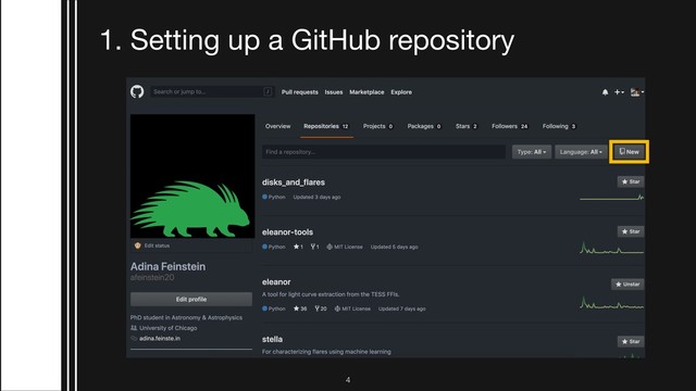 1. Setting up a GitHub repository
!4
