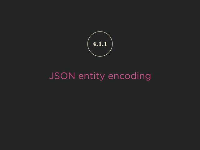 JSON entity encoding
4.1.1
