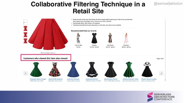 @samueljabiodun
Collaborative Filtering Technique in a
Retail Site
