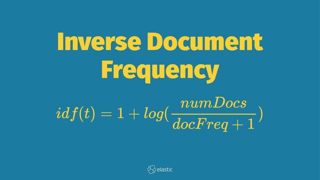 Inverse Document
Frequency

