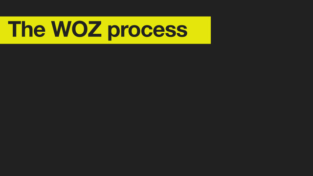 The WOZ process
