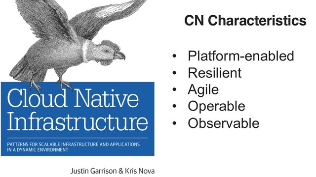 • Platform-enabled
• Resilient
• Agile
• Operable
• Observable
CN Characteristics
