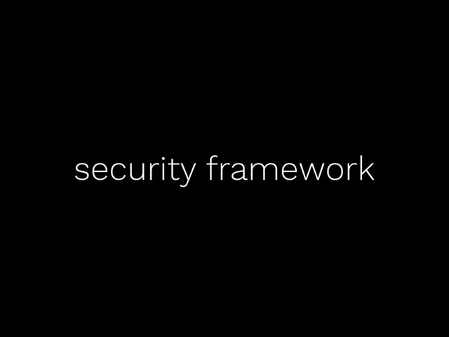 security framework
