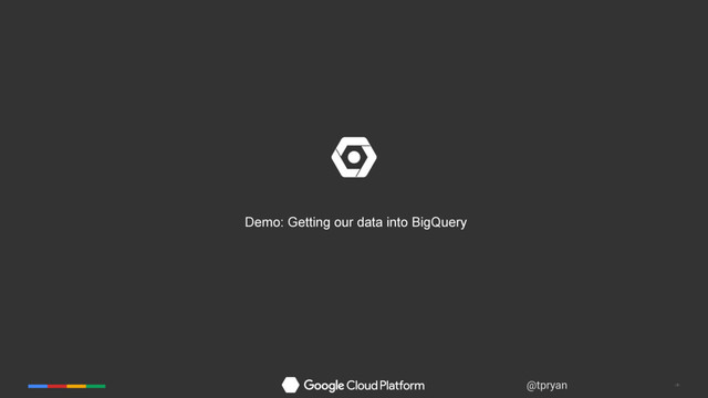 ‹#›
@tpryan
Demo: Getting our data into BigQuery
