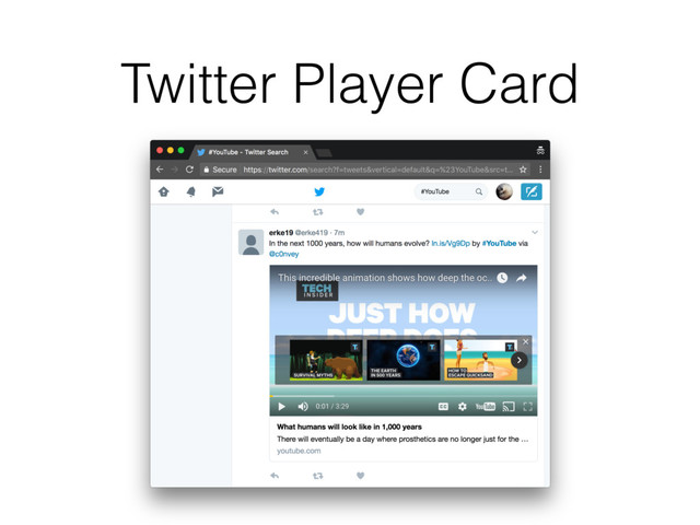 Twitter Player Card
