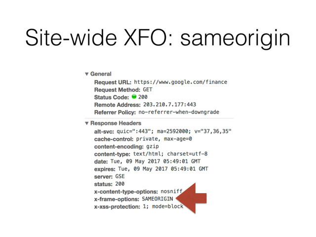 Site-wide XFO: sameorigin
