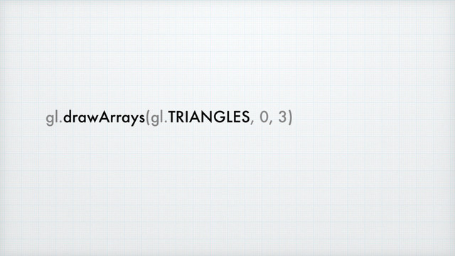 gl.drawArrays(gl.TRIANGLES, 0, 3)

