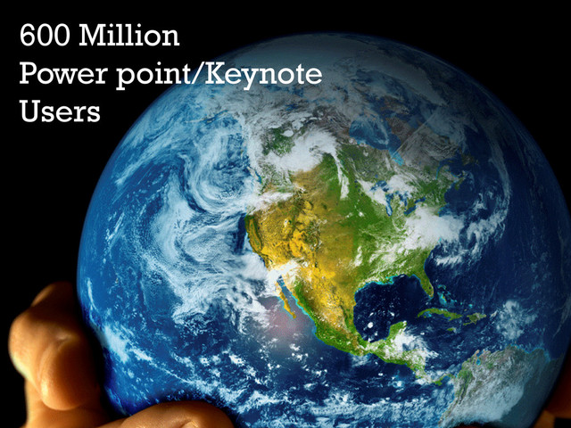600 Million
Power point/Keynote
Users
