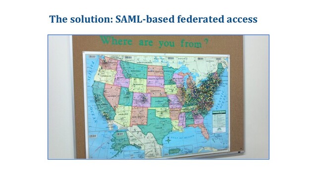 The solution: SAML-based federated access

