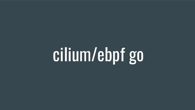 cilium/ebpf go
