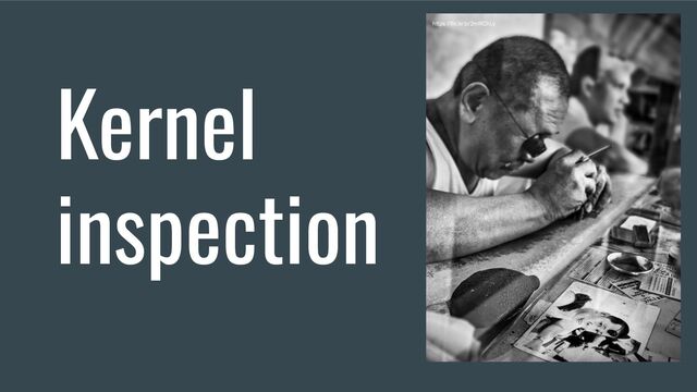 Kernel
inspection
https://flic.kr/p/2mRChLy

