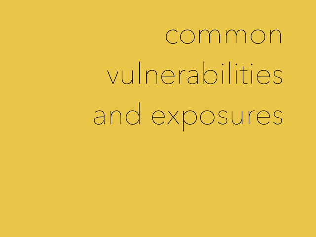 common
vulnerabilities
and exposures
