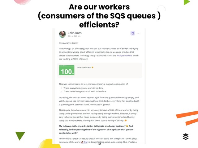 Are our workers
(consumers of the SQS queues )
efficients?
