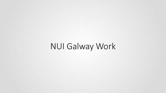NUI Galway Work
