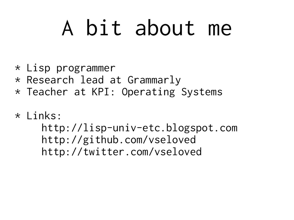 Lisp-машина с современной точки зрения - Speaker Deck