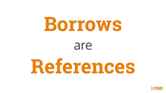 Borrows
are
References
