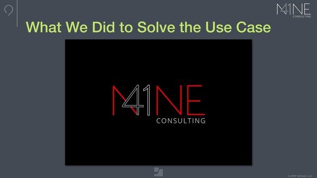 © JAMF Software, LLC
What We Did to Solve the Use Case
