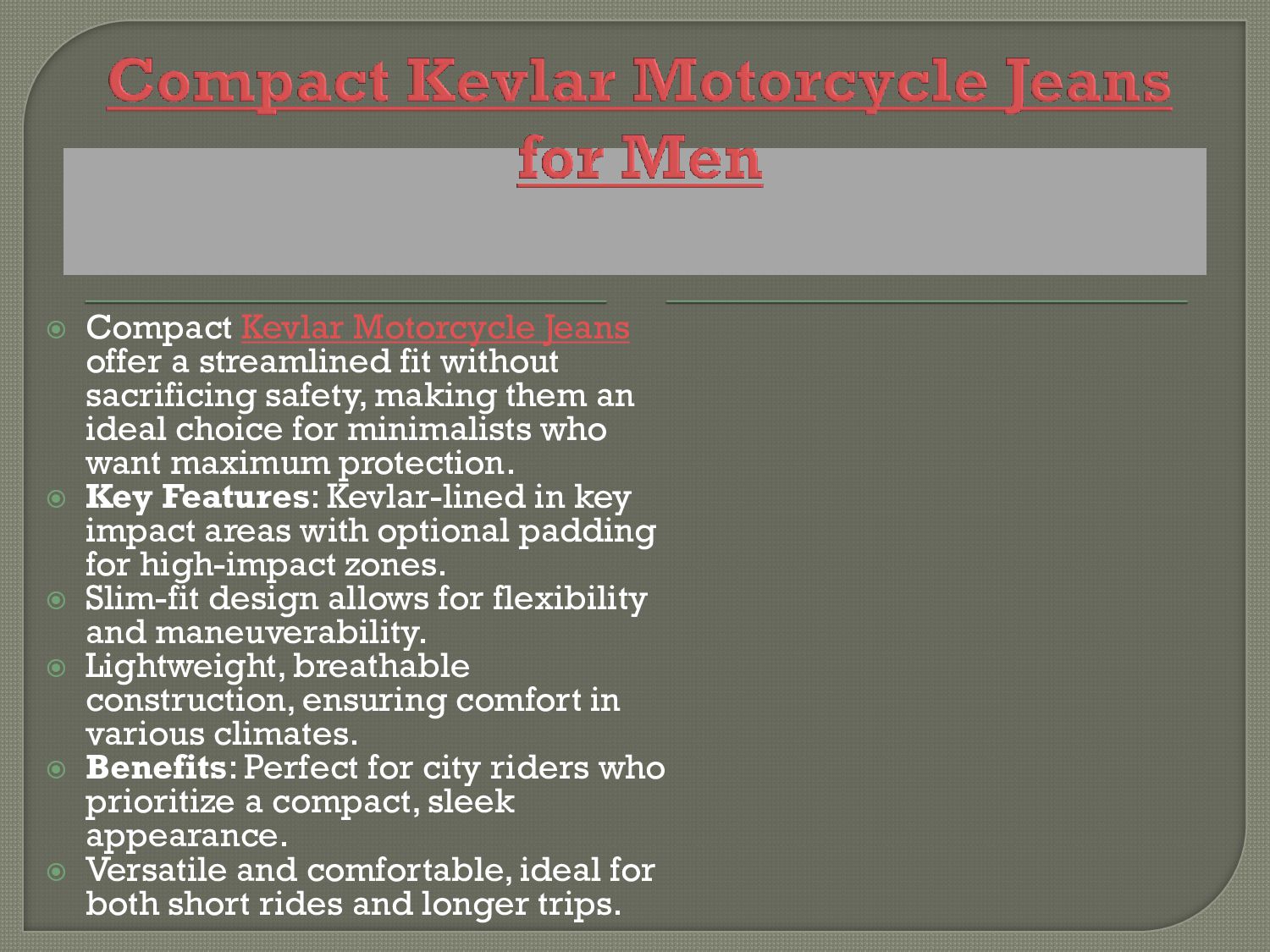 Best Kevlar Motorcycle Jeans for Men Bikers Speaker Deck
