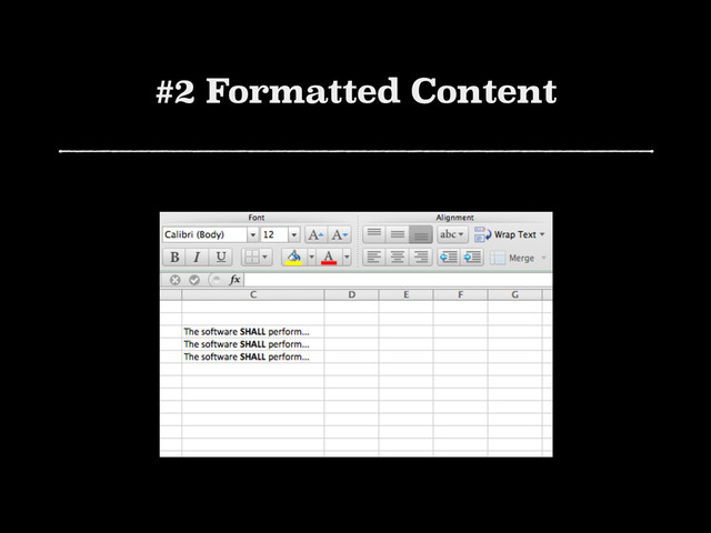 #2 Formatted Content
