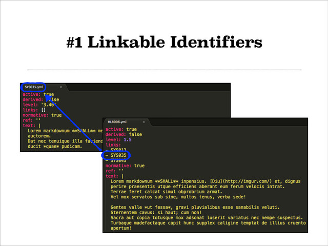 #1 Linkable Identifiers
