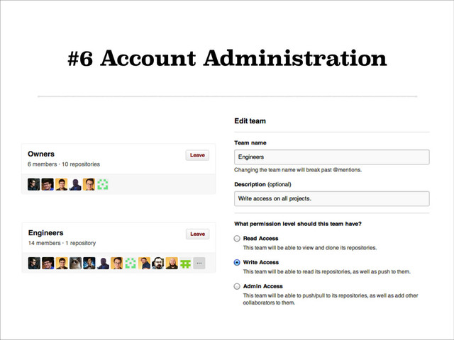 #6 Account Administration
