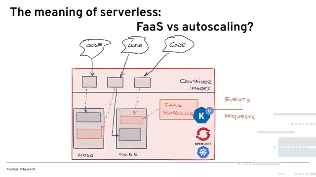 The meaning of serverless:
FaaS vs autoscaling?
