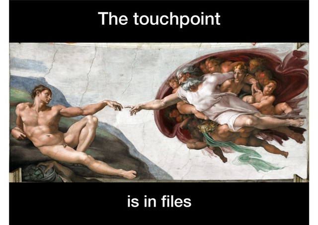The touchpoint
is in ﬁles
