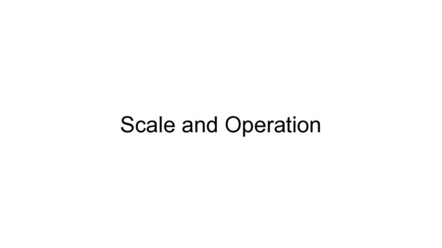 Scale and Operation
