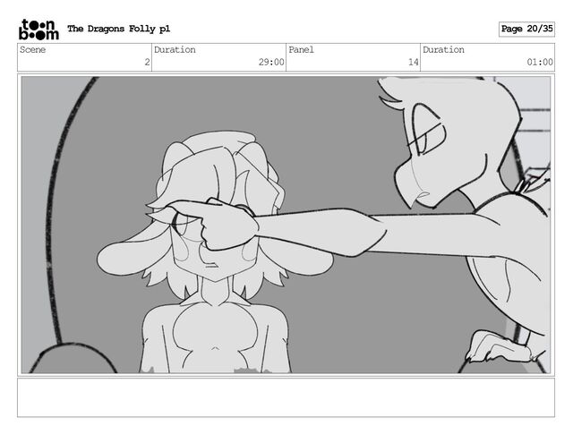 Scene
2
Duration
29:00
Panel
14
Duration
01:00
The Dragons Folly p1 Page 20/35
