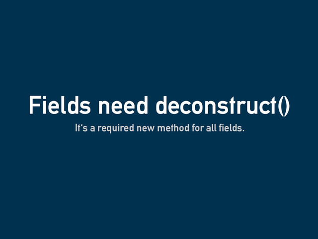 Fields need deconstruct()
It's a required new method for all fields.
