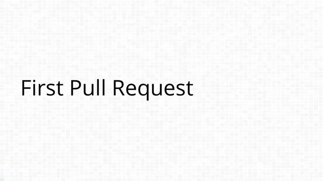 First Pull Request
