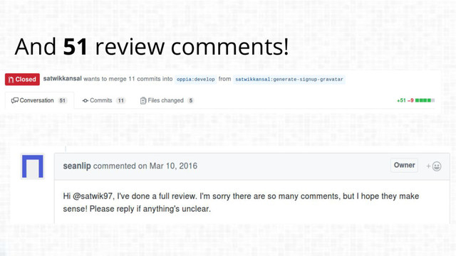 And 51 review comments!
