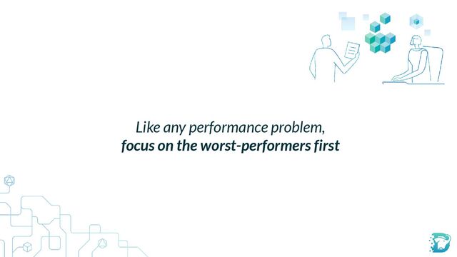Like any performance problem,


focus on the worst-performers first

