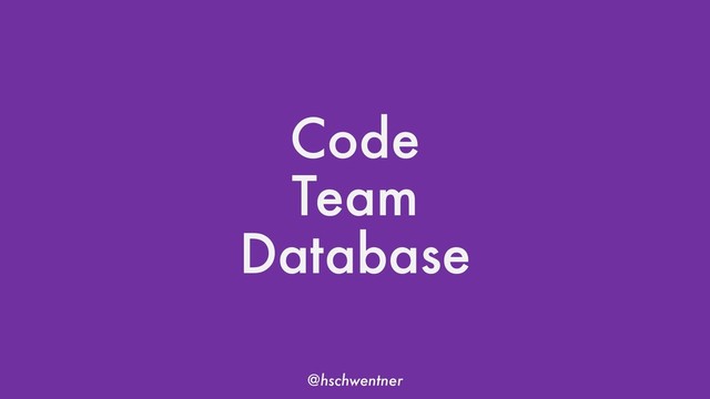 @hschwentner
Code
Team
Database
