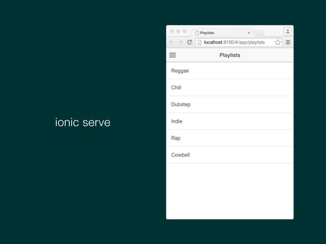 ionic serve
