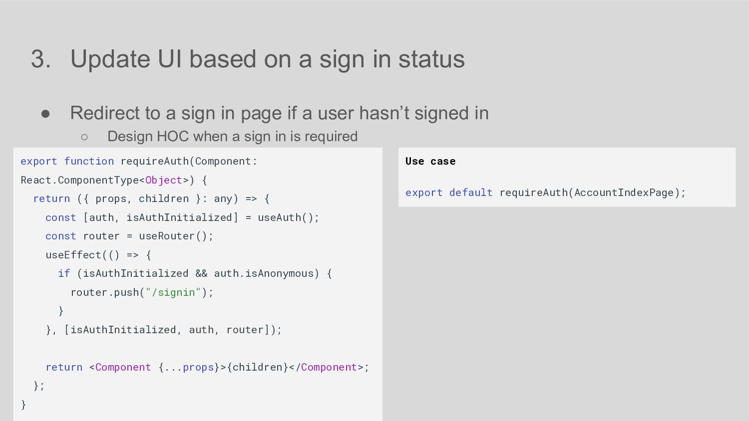Google Sign in with Firebase in React 101 - Speaker Deck
