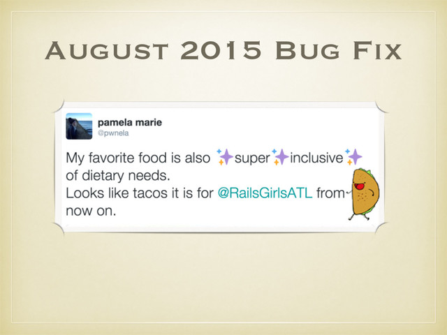 August 2015 Bug Fix
