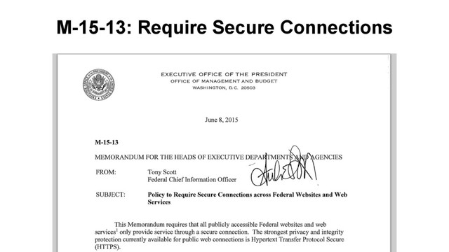 M-15-13: Require Secure Connections
