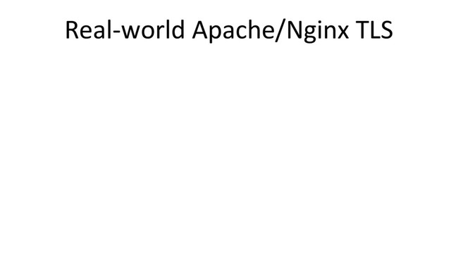 Real-world Apache/Nginx TLS
