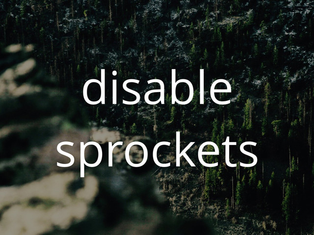 disable
sprockets
