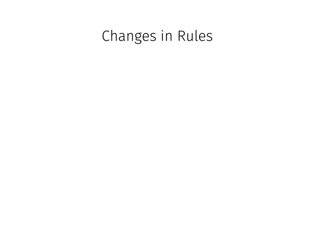 Changes in Rules
