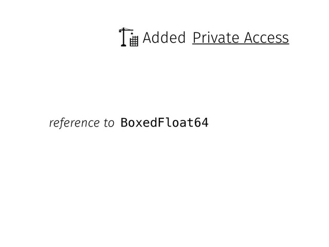 Added
BoxedFloat64
reference to
Private Access
