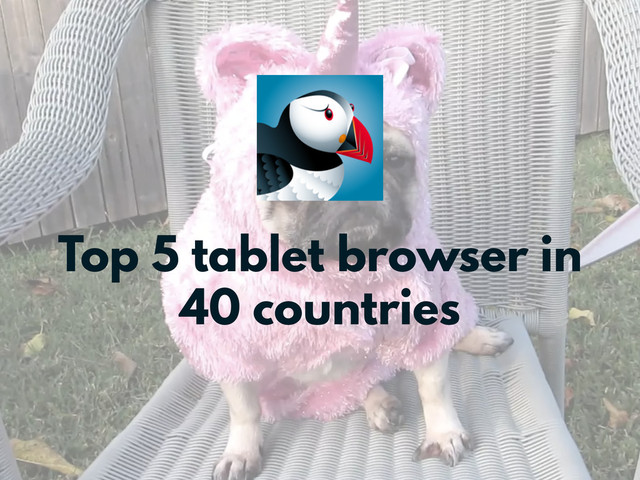 Top 5 tablet browser in
40 countries
