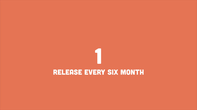 1
RELEASE EVERY SIX MONTH
