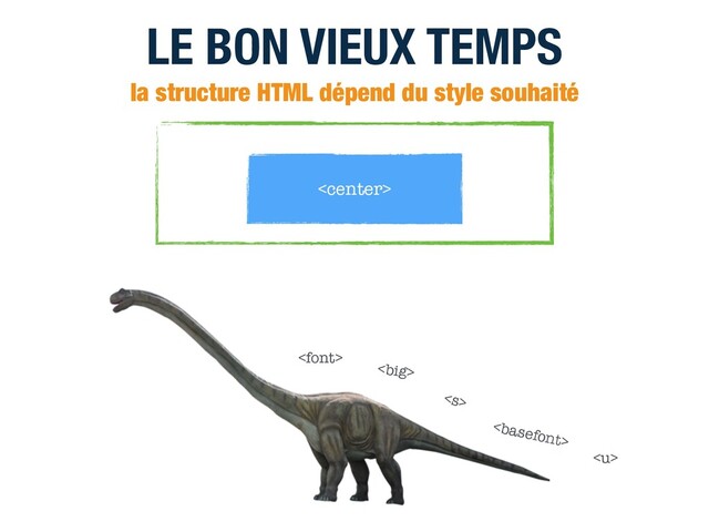 LE BON VIEUX TEMPS
la structure HTML dépend du style souhaité





<big>
</big>