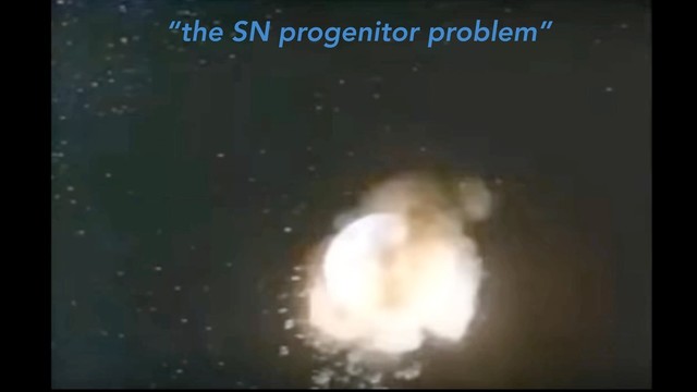 @fedhere
“the SN progenitor problem”

